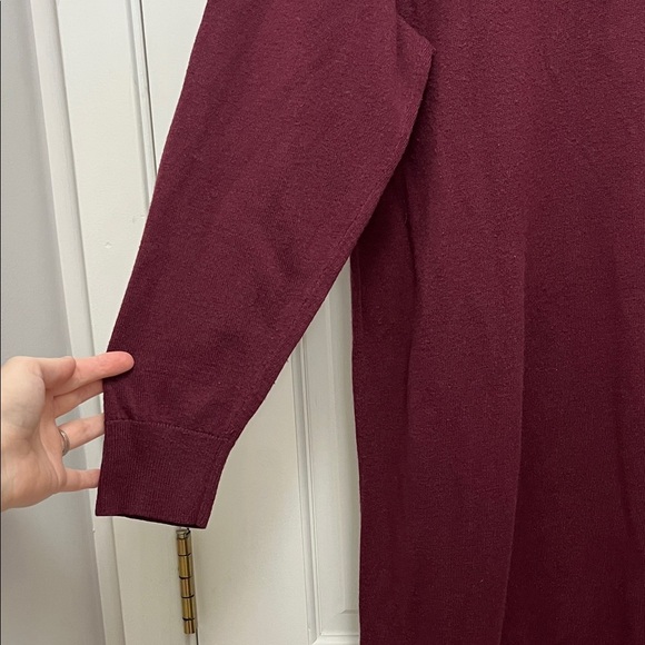 LOFT Plus Rich Burgundy Turtle Neck Sweater Dress - Size 16/18 - Picture 5 of 16